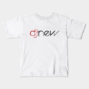 DJ New Logo - Red and Black T-Shirt Kids T-Shirt